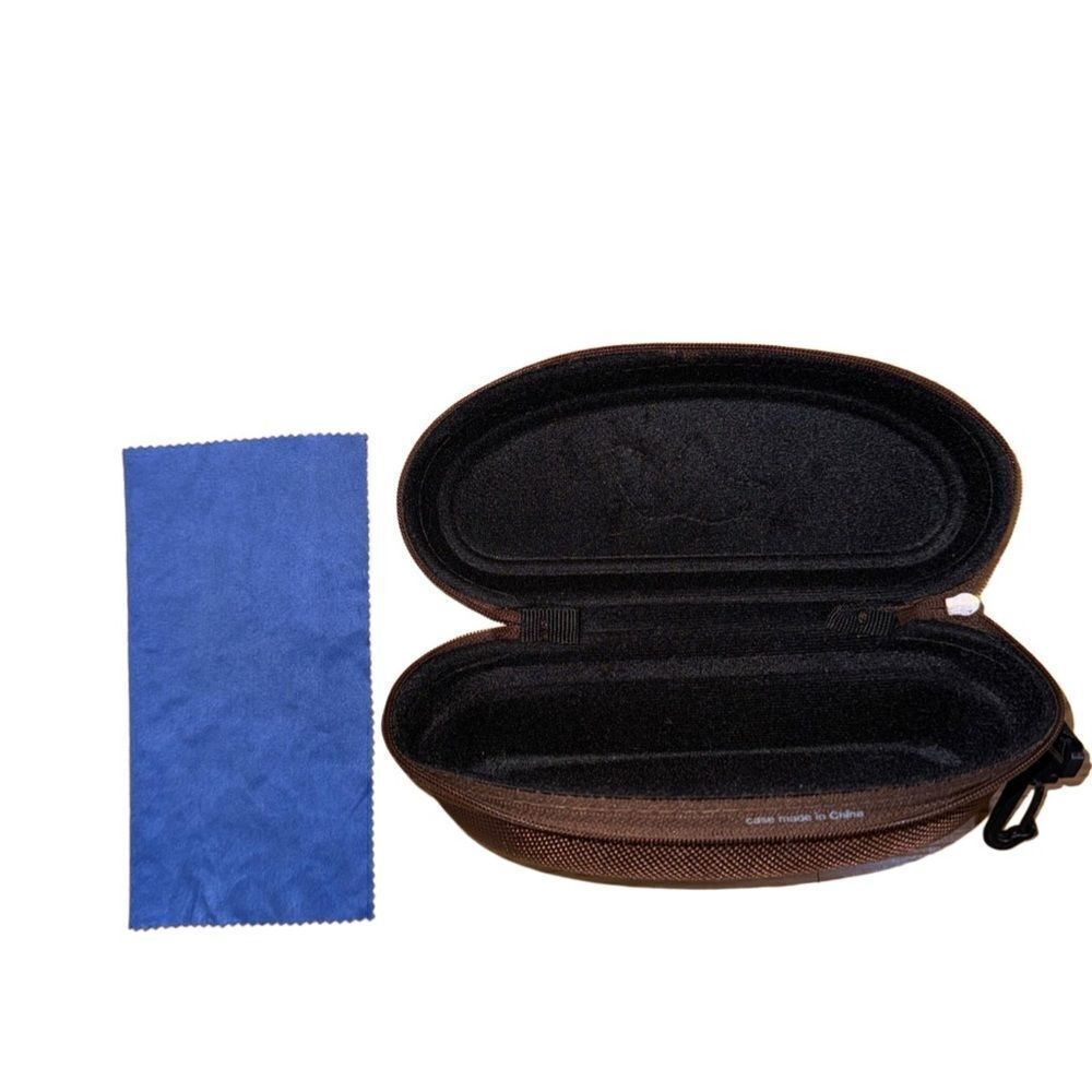 Maui Jim Brown Sunglasses Hard Case w/ Clasp Clip - Picture 3 of 6